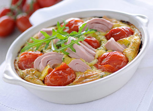 Mini-Auflauf mit Thunfisch und Kirschtomaten