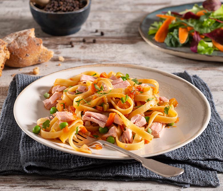 Linguine mit Thunfischragout