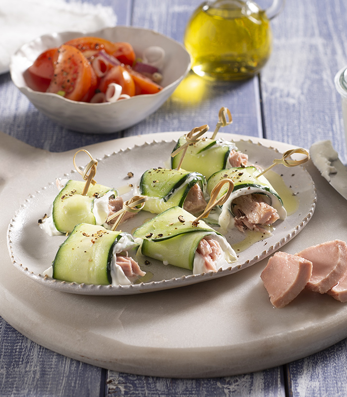 Thunfisch-Gurken-Rolle